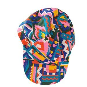 Vintage 90s Nissin Snapback Rope Hat Aztec Colorful Adjust Skater Streetwear Cap
